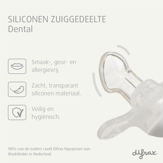 Difrax - Dental Fopspeen - 12+ Maanden - Glow in the Dark Orthodontische Speen- 2 st. van Difrax — afbeelding 5