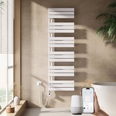 EMKE Elektrische Handdoekradiator - Slimme Bediening - APP Week Timer - 160x50cm - 1000W - Glans Wit