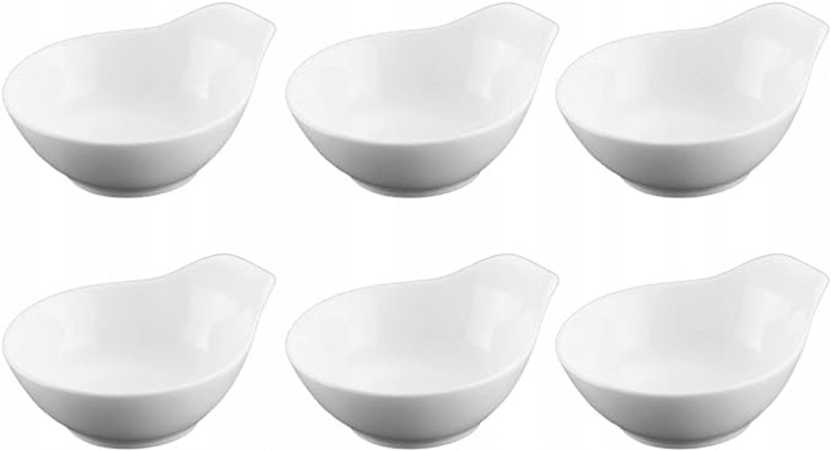 Wilmax - Porseleinen Kleine Kom - Wit - 10,5 cm - Inhoud 100 ml - 1 Stuk