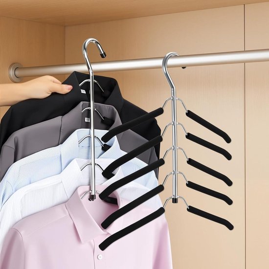 RiToEasysports Reishangers, 6 Stuks Opvouwbare Draagbare Kleerhangers