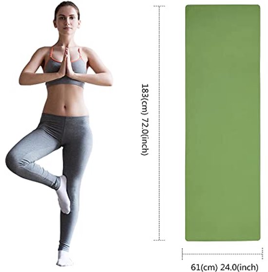 Flexibele Eco-vriendelijke Fitness Mat voor Yoga en Pilates met Draagband, 6 mm Dikke Anti-slip Sportmat van Flex — afbeelding 4