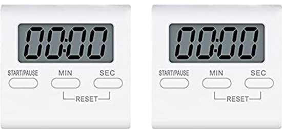 6 stuks digitale keukentimer, magnetische keukentimer, grote cijfers