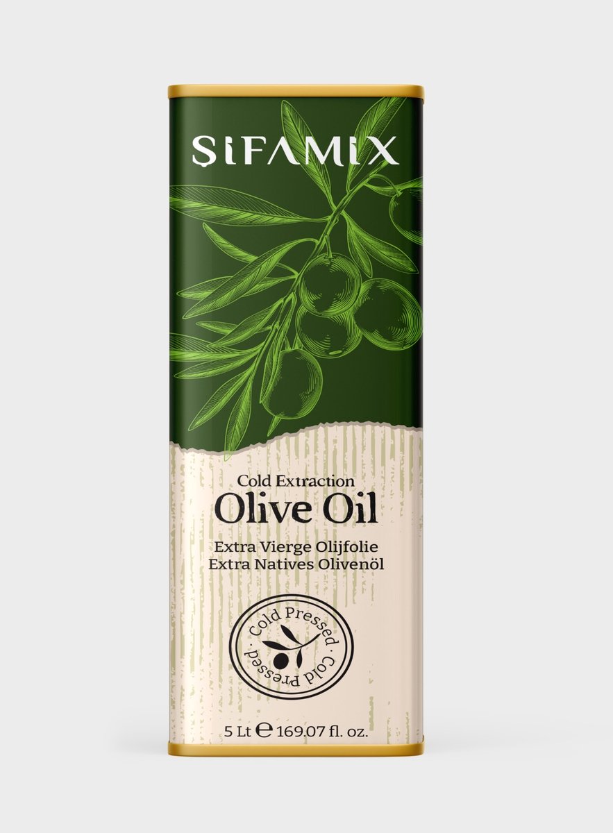 Sifamix Olijfolie extra vierge- 5L Blik- Koudgeperst – Gezonde en Pure Smaak