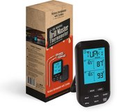 Grill Master Vleesthermometer - BBQ Thermometer - Draadloos - 2 Meetsondes - Bereik tot 50 Meter - Alarm Functie - Kerstcadeau - BBQ Accessoires