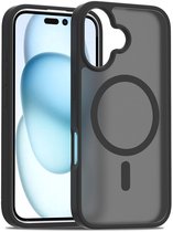 Solidenz Hoesje - Geschikt voor iPhone 16 - FrostMag Backcover geschikt voor MagSafe - Zwart