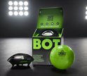 SoccerBot, Smart Ball en groene schijven, klaar voor gebruik.