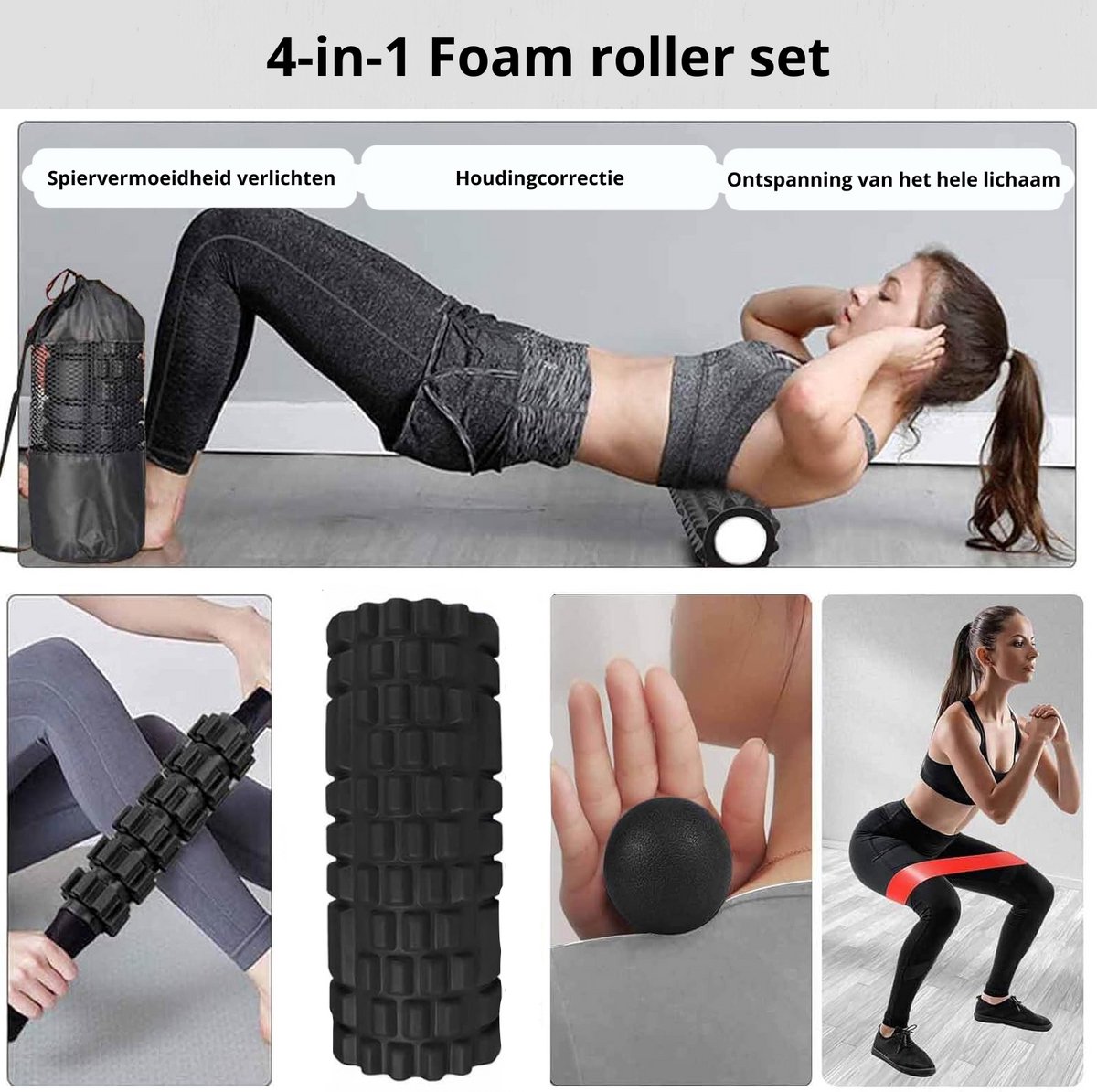Foam Roller Set 4-delig - Complete Massage Kit thumbnail 6