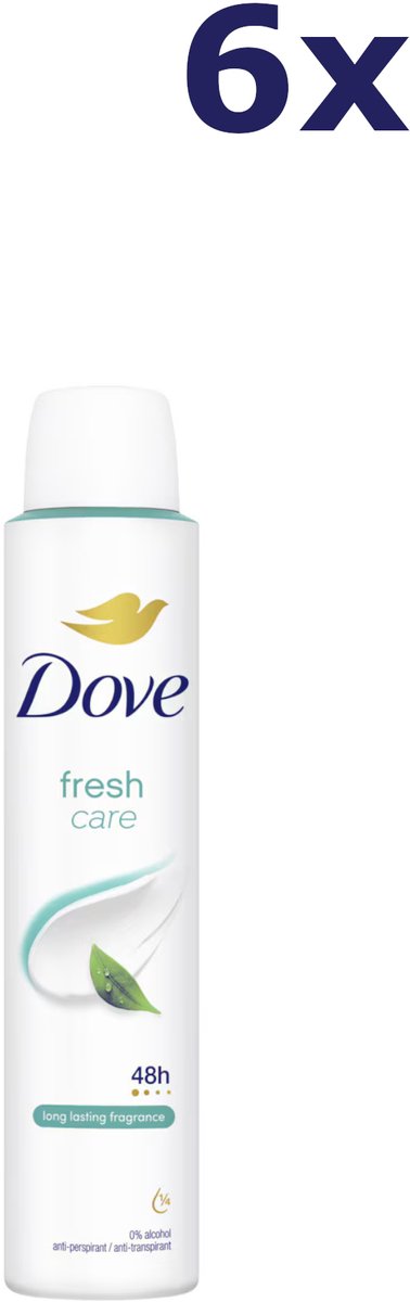 6x Dove Deo spray - 200ml - fresh care