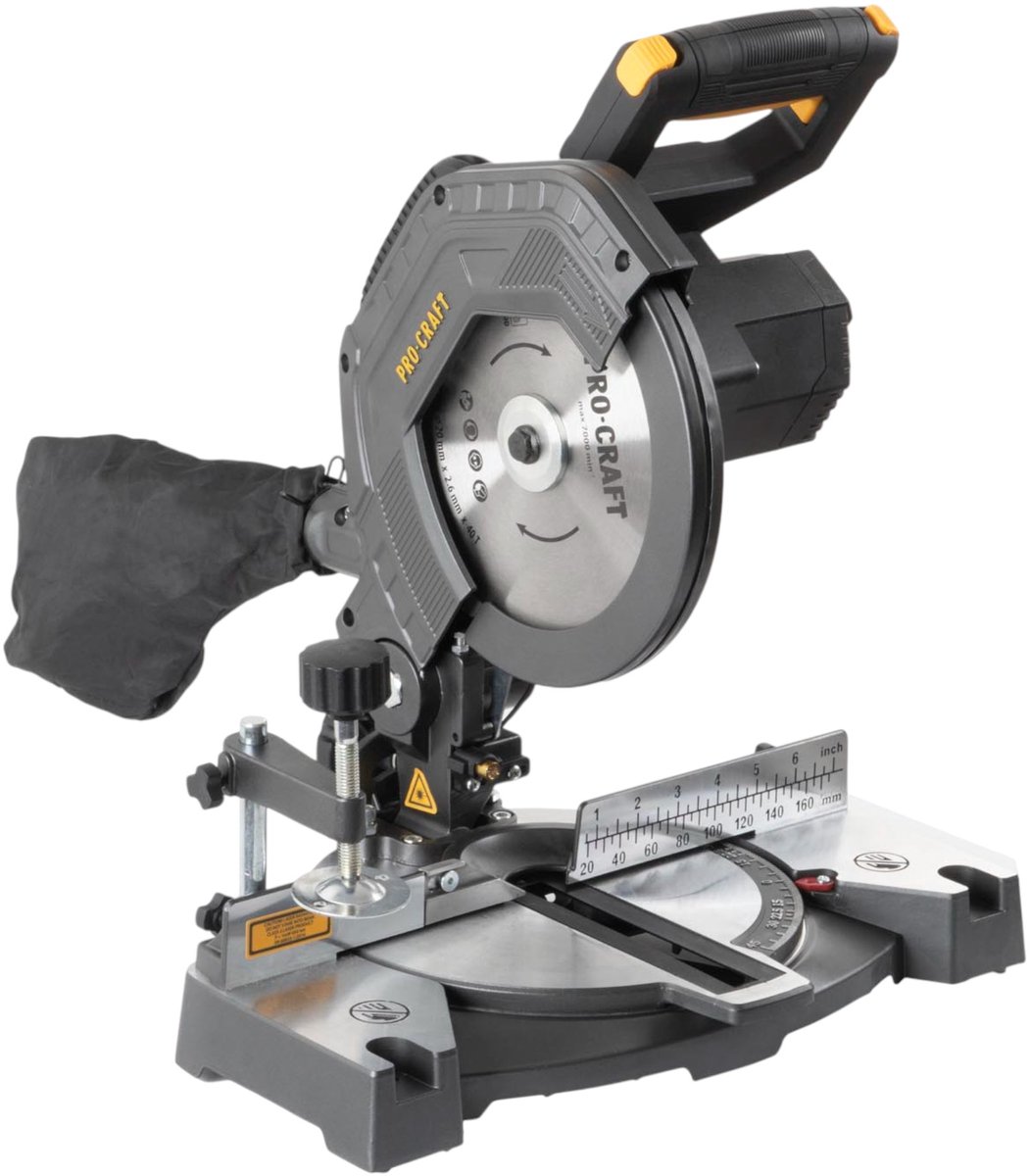 Procraft PGS20bb accu-afkortzaag 20 V 210 mm borstelloos solo - zonder accu, zonder oplader