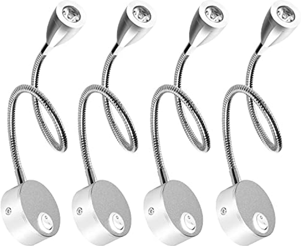 Wandlamp LED met Zwanenhals - 4 Stuks