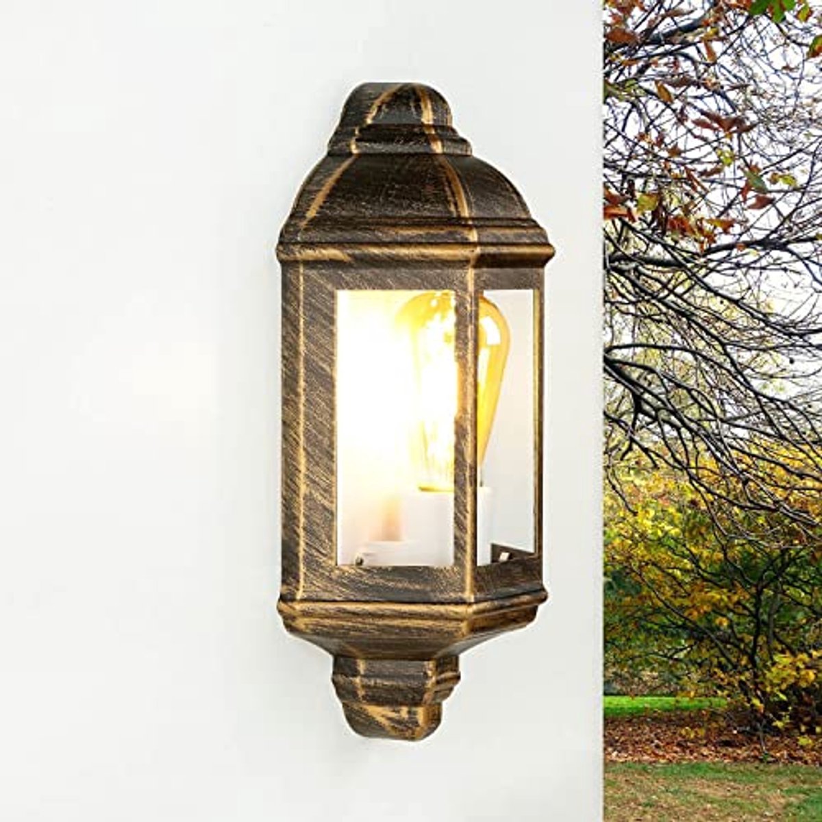 Antieke Wandlamp Buiten - Vintage Buitenverlichting voor Terras en Balkon, IP44, E27, Mari