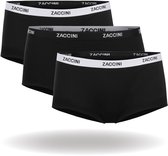 Zaccini Cotton Stretch Boxershorts - Zwart - 3 stuks - Dames onderbroeken - Boxer - 95% Katoen - Maat XS
