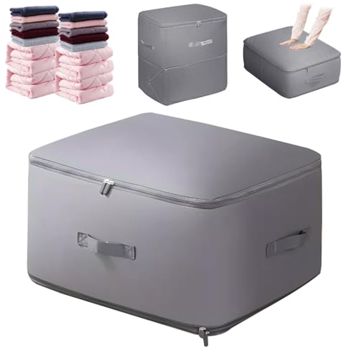 Ultraruimtebesparende zelfcomprimerende organizer XL voor kleding en dekbedden