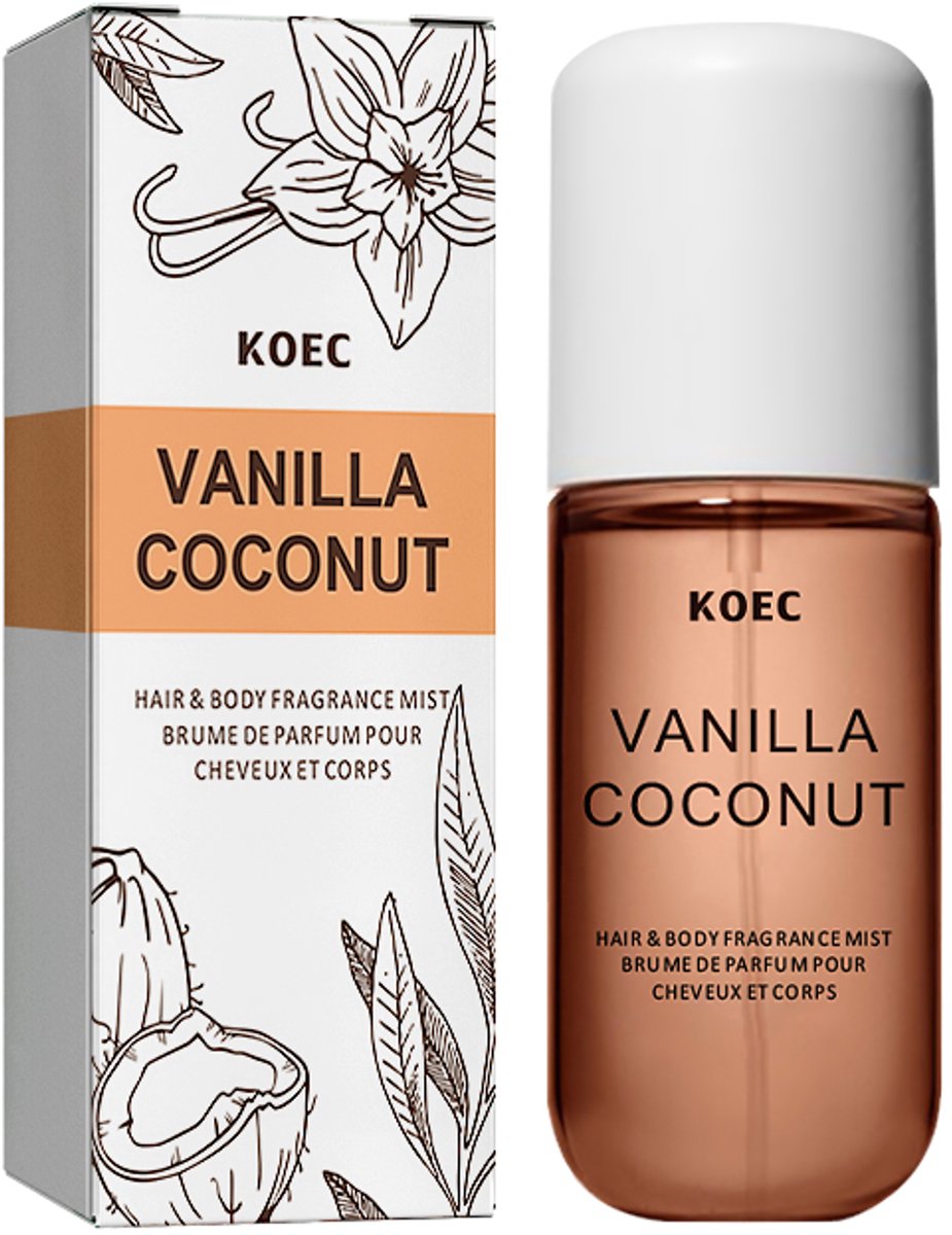 Haarparfum 50ml – Vanilla Coconut – Warme & Romige Geur – Hair Perfume – Haarparfum – Haarmist met Castor Olie