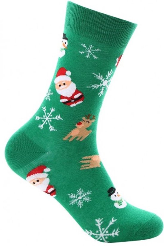 Chaussettes de Noël - Katoen - Unisex - Pointure 38-45 - Vert - Cadeau de Noël