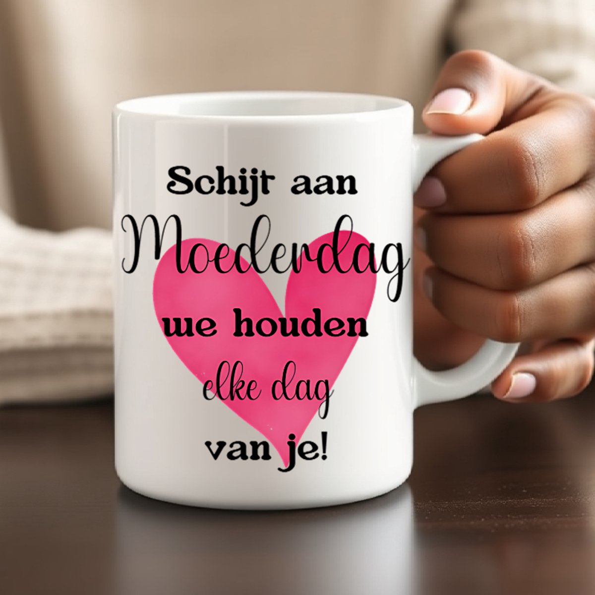 Grappige Mok – Schijt aan Moederdag – Humor Beker voor Mama – Origineel Moederdagcadeau