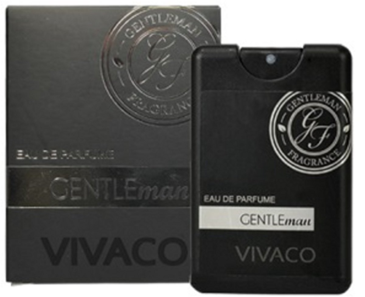 VIVACO Gentleman Luxe Eau de Parfum voor mannen – Black Edition - handig voor onderweg en in de sportas