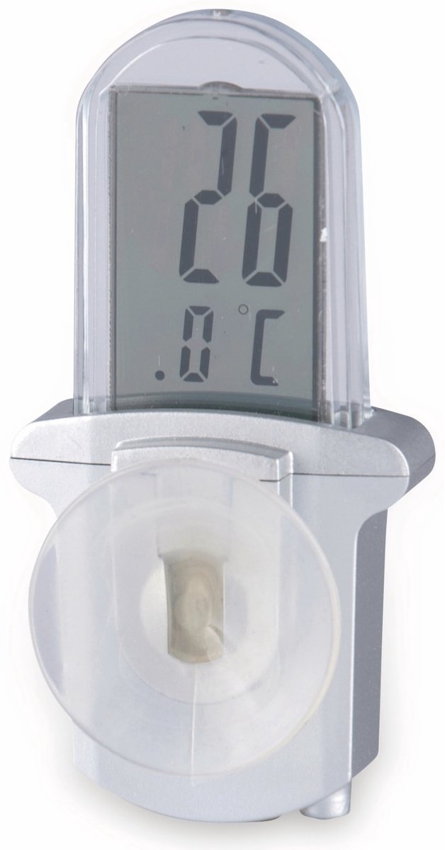 Grundig digitale Buitenthermometer | Met Zuignap | Zilver