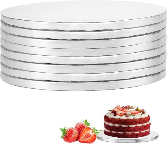 Extiff 10 stuks taartstandaard in kleurrijke dozen met de maten naar keuze ( goud/zwart, 26 cm