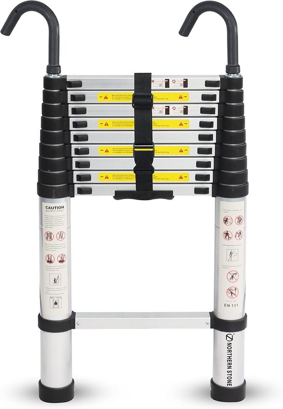 LARS360 3,8 m opvouwbare ladder telescopische ladder multifunctionele