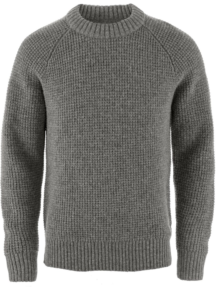 Fjallraven Ovik Waffle Knit Men Trui Heren Grijs