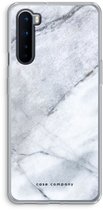 Case Company® - Hoesje geschikt voor OnePlus Nord hoesje - Witte marmer - Soft Cover Telefoonhoesje - Bescherming aan alle Kanten en Schermrand