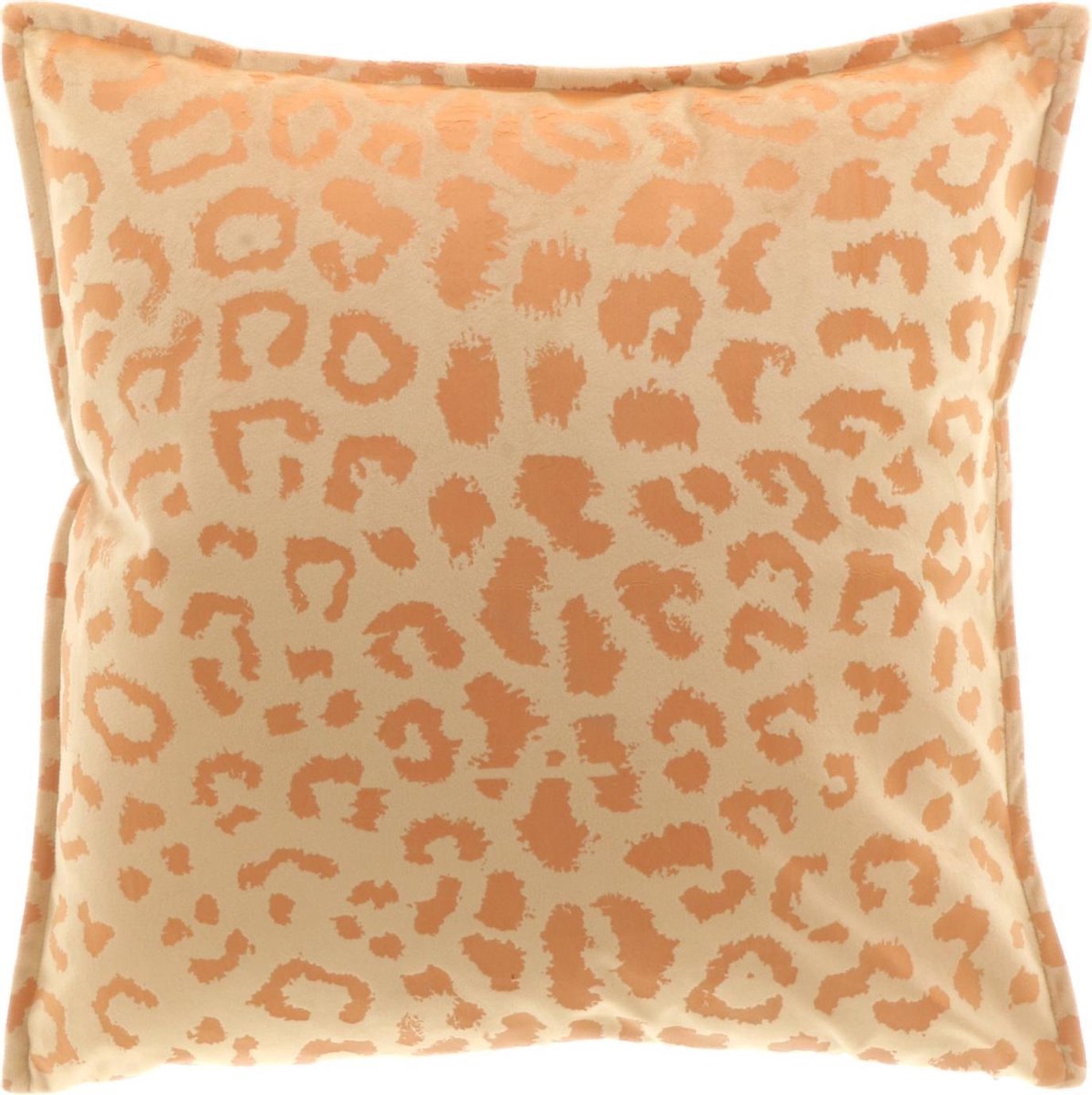 Unique Living 3 stuks - kussenhoes - sierkussenhoes - Sandstone - panter - 45 x 45 cm - rits roestbruin - oranje - sandstone