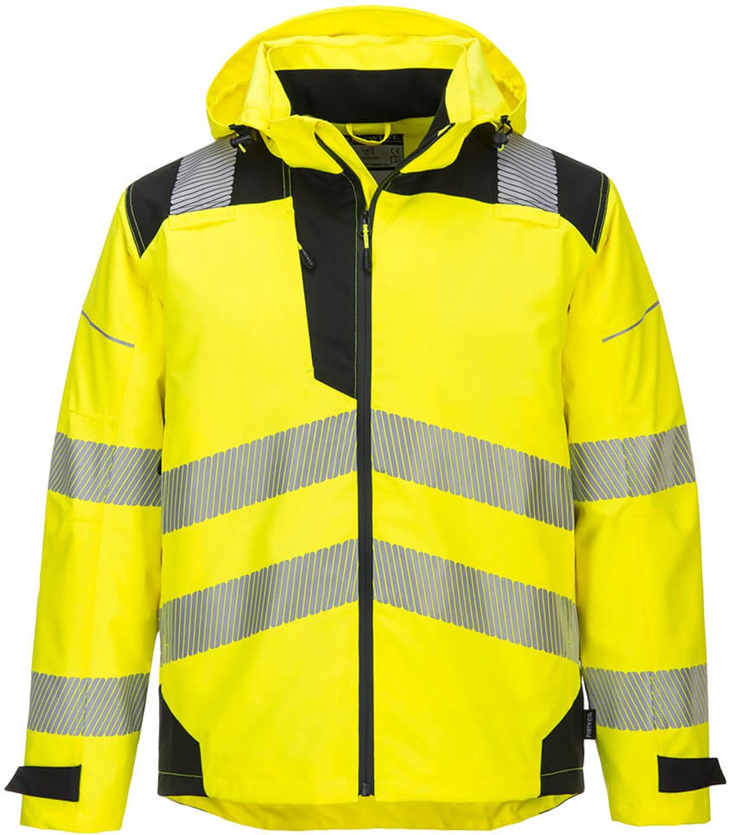 Portwest PW3 Hi-Vis extreme Regenjack PW360 - Geel/Zwart - XXXL
