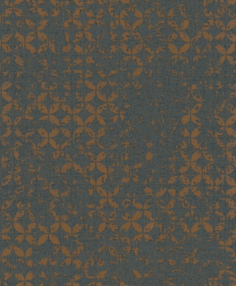 Donker Luxe Behang – Retro Geometrisch Patroon in Goud & Antraciet – Hotel Chique