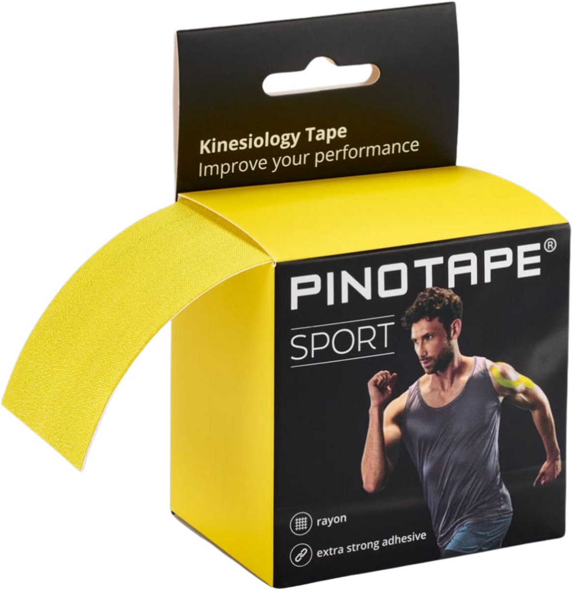 PINO - Kinesiotape - Sporttape - Fysio tape - Geel - extra kleefkracht