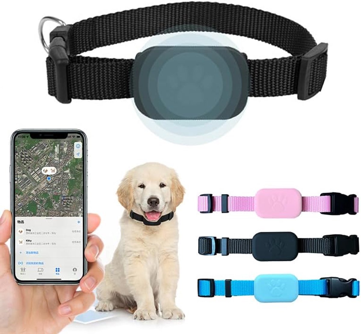 Huisdier-GPS Tracker Halsband - Onbeperkte Reikwijdte