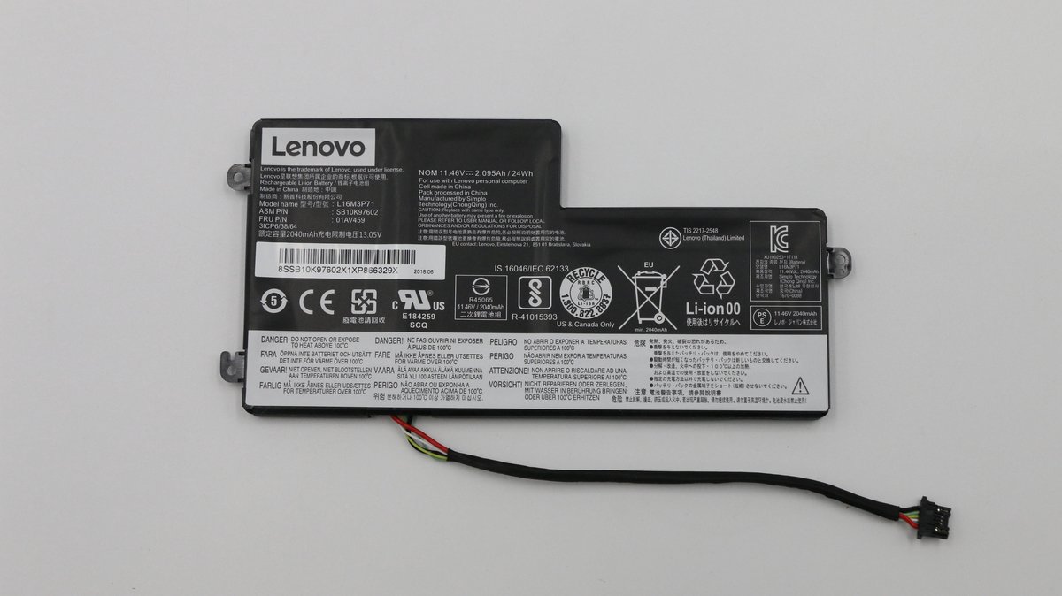 Lenovo 01AV459 laptop reserve-onderdeel Batterij/Accu