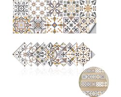 20 stuks Plaktegels - Tegeltickers - Retro Tegelstickers - Zelfklevende 3D Muurstickers Keuken - Keuken - Badkamer - 10×10cm - Tegelstickers premium - PVC
