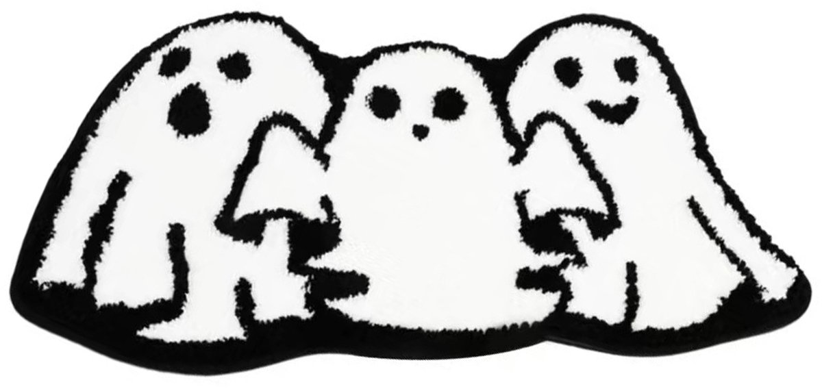 Peysaitr – Halloween decoratie deurmat – Halloween spook deurmat enge badmatten – spook pompoen tapijt horror decoratie – Halloween decoratie antislip vloermat voor badkamer,keuken,kamerdecoratie – 40*60cm