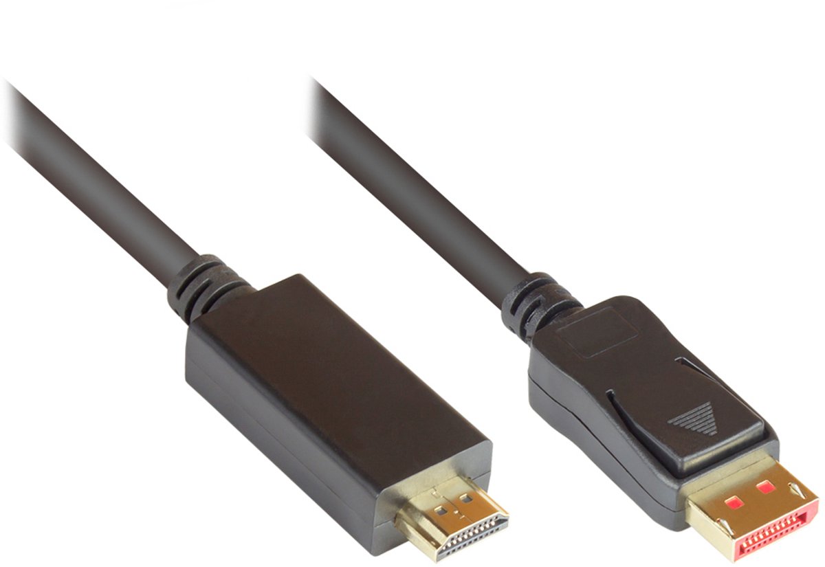 Alcasa DP14-HDMI video kabel adapter 2 m DisplayPort Zwart