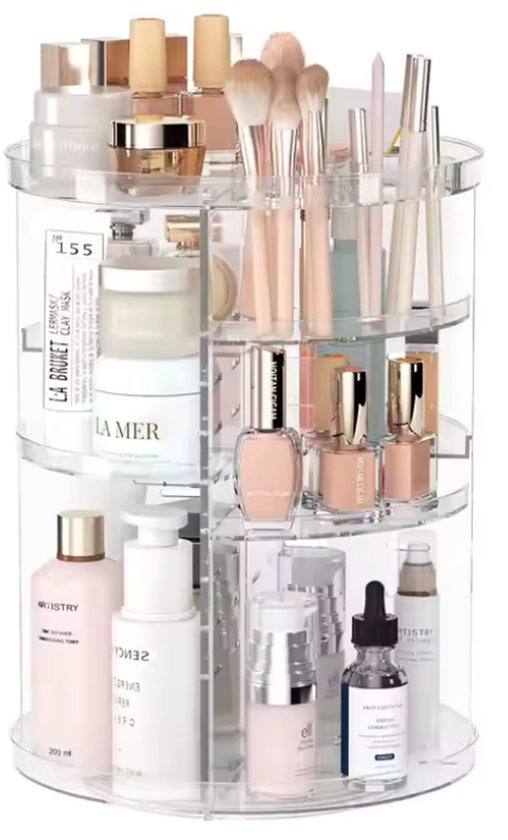 Make Up Organizer - Skincare Organizer - 360° Draaibaar - Transparant - Cosmetica Organizer - Beauty en Parfum Organizer