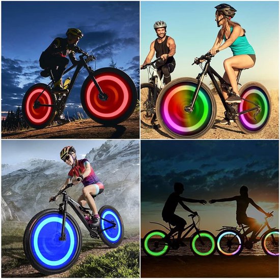 LED Fietsverlichting - Spaakverlichting - Koel multicolor Spaakverlichting Fiets - kleurrijke spaaklampen - Waterdicht Duurzaam Fietsspaaklichten - Fietswiel Spaak Licht - Fietslampje - Fietslamp - Geschenk - voor nachtelijk fietsen - 1stuck — afbeelding 4