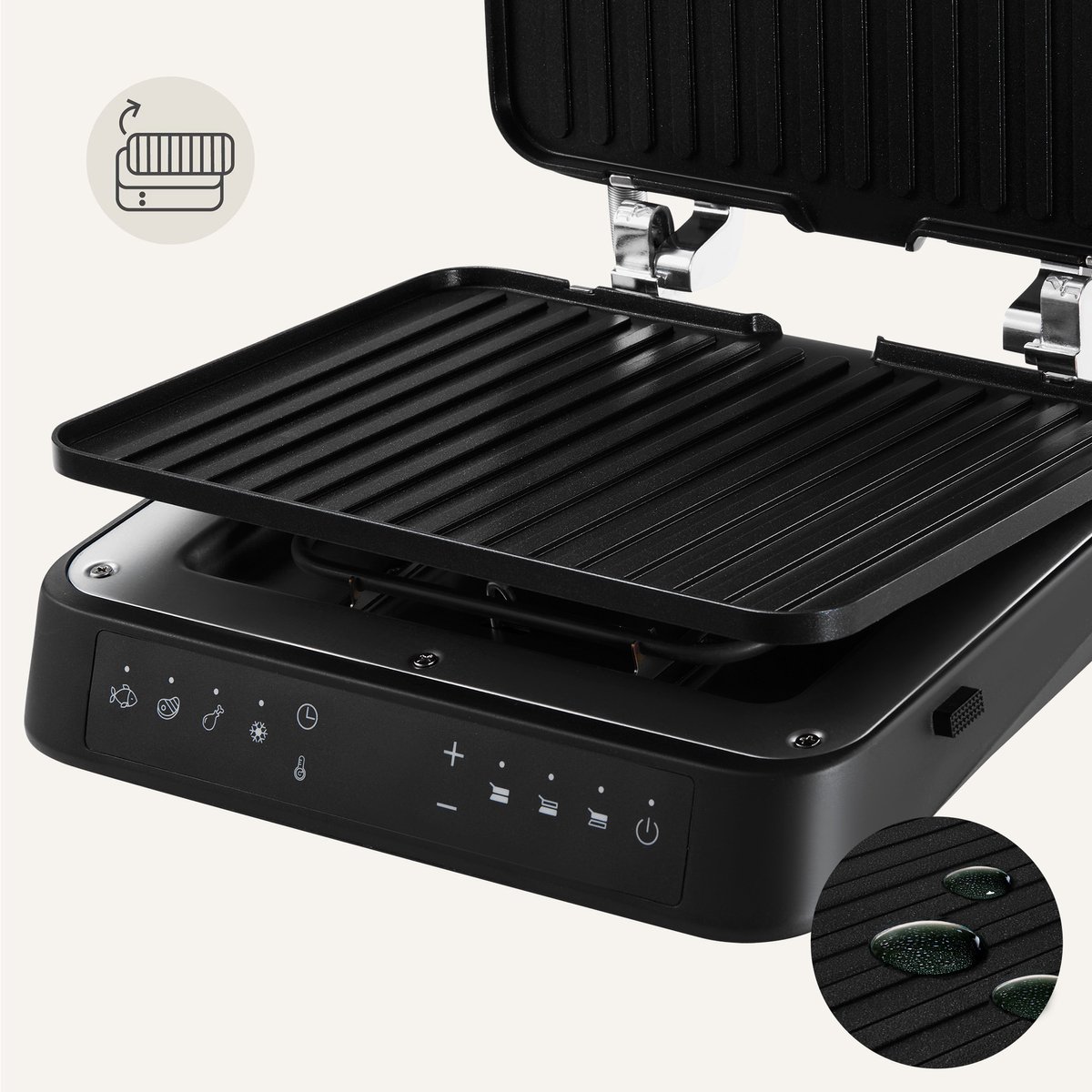 ZEEGMA Grill Chef 3.0 - 2000W contactgrill met 4 automatische programma's thumbnail 4