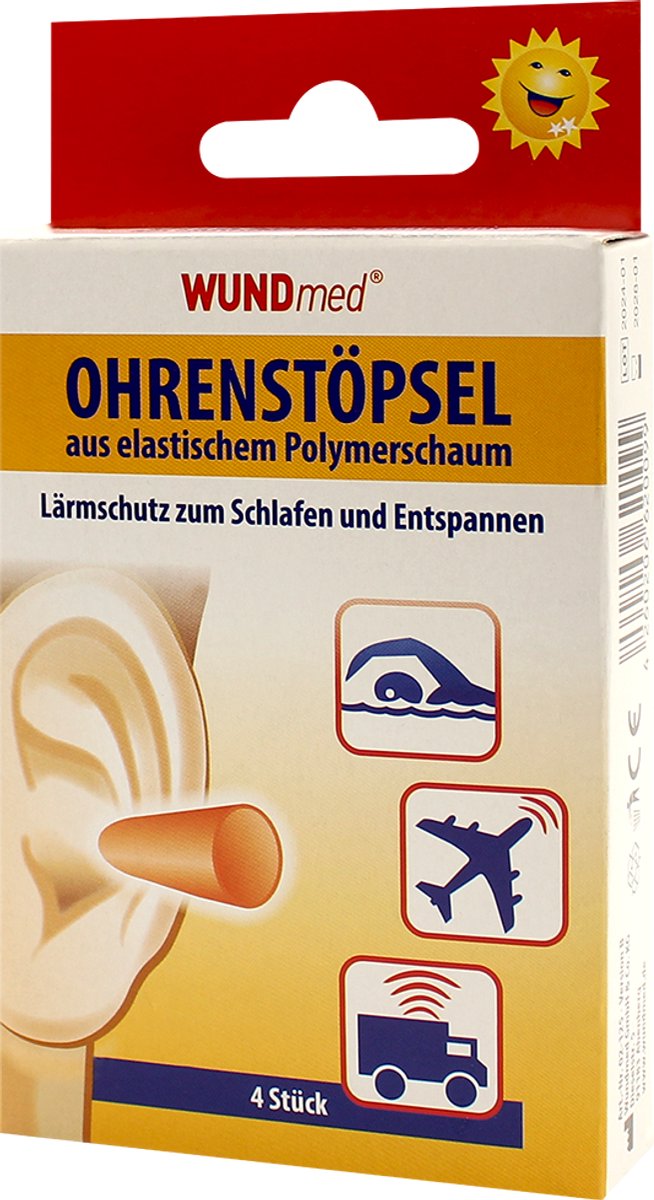 Wundmed - Oordoppen - 4 Stuks - Voor Vliegtuig - Slapen - Zwemmen - Kindvriendelijk - Zwemdoppen