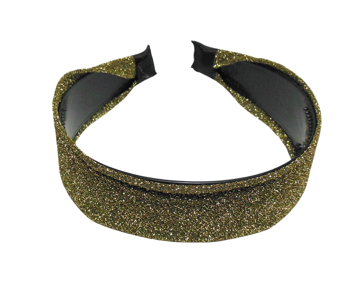 Diadeem breed goud glitter