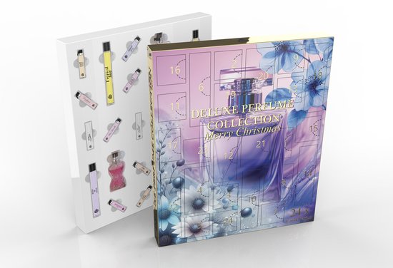Luxe Adventskalender Parfumfles met 24 mini Flesjes Eau de Parfum