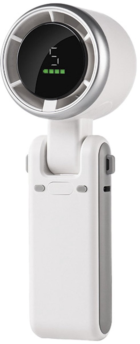 Draagbare Ventilator 5 snelheden - Portable ventilator - Hand ventilator - Mini ventilator - USB Oplaadbaar - Op batterij - Clip on - 5 Speed - Bureau ventilator - Festival ventilator - Mini Fan - Wit