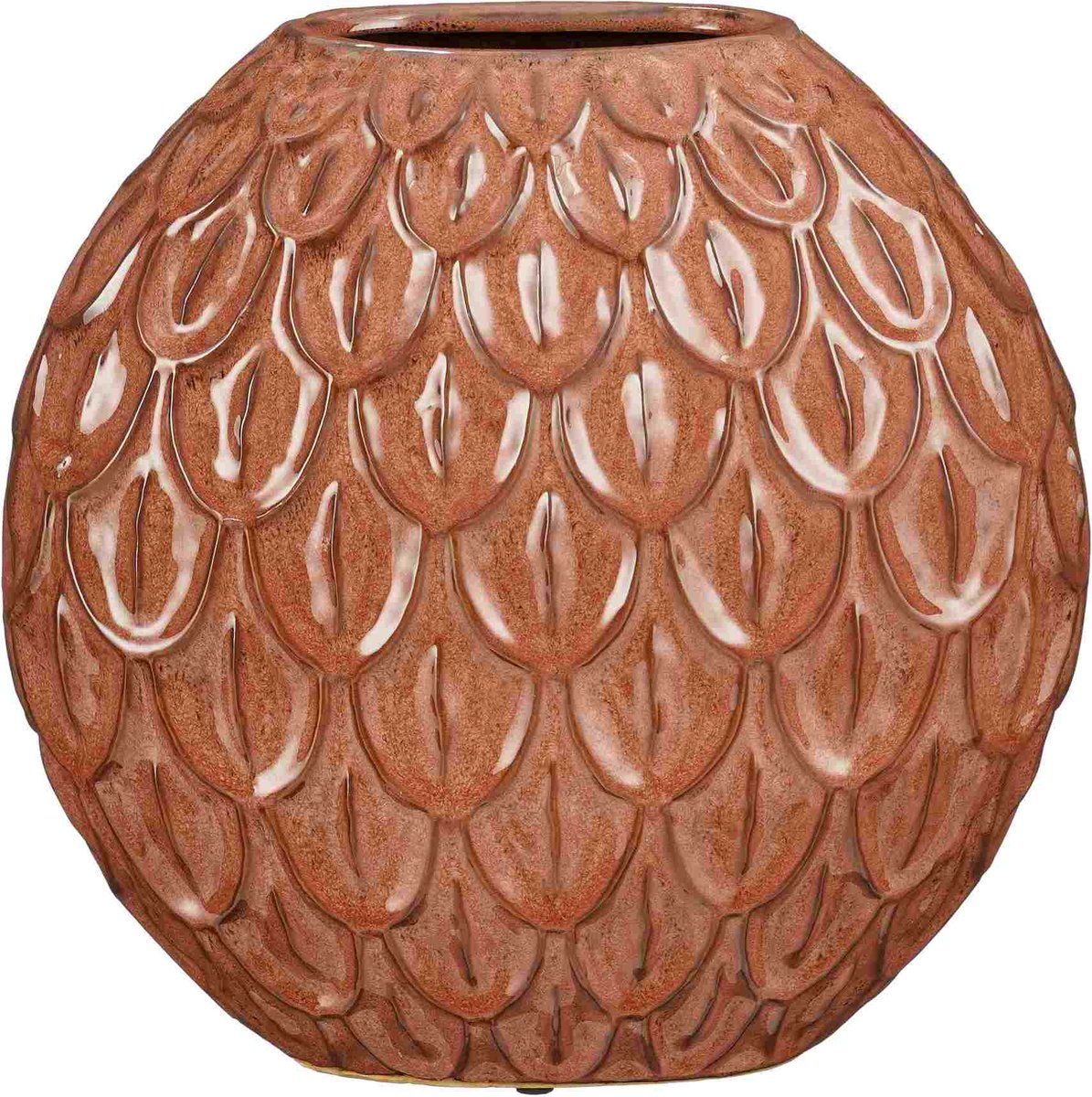 Mica Decorations Vaas Quinn - 34x17x34 cm - Keramiek - Paars