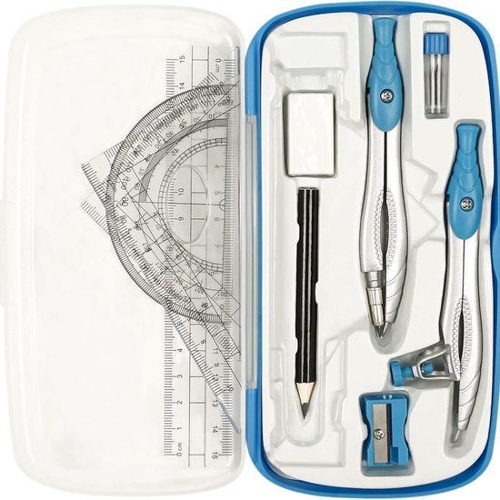 Vitdipy - 10 in 1 - Passer set - Wiskunde School Set - Passer ...