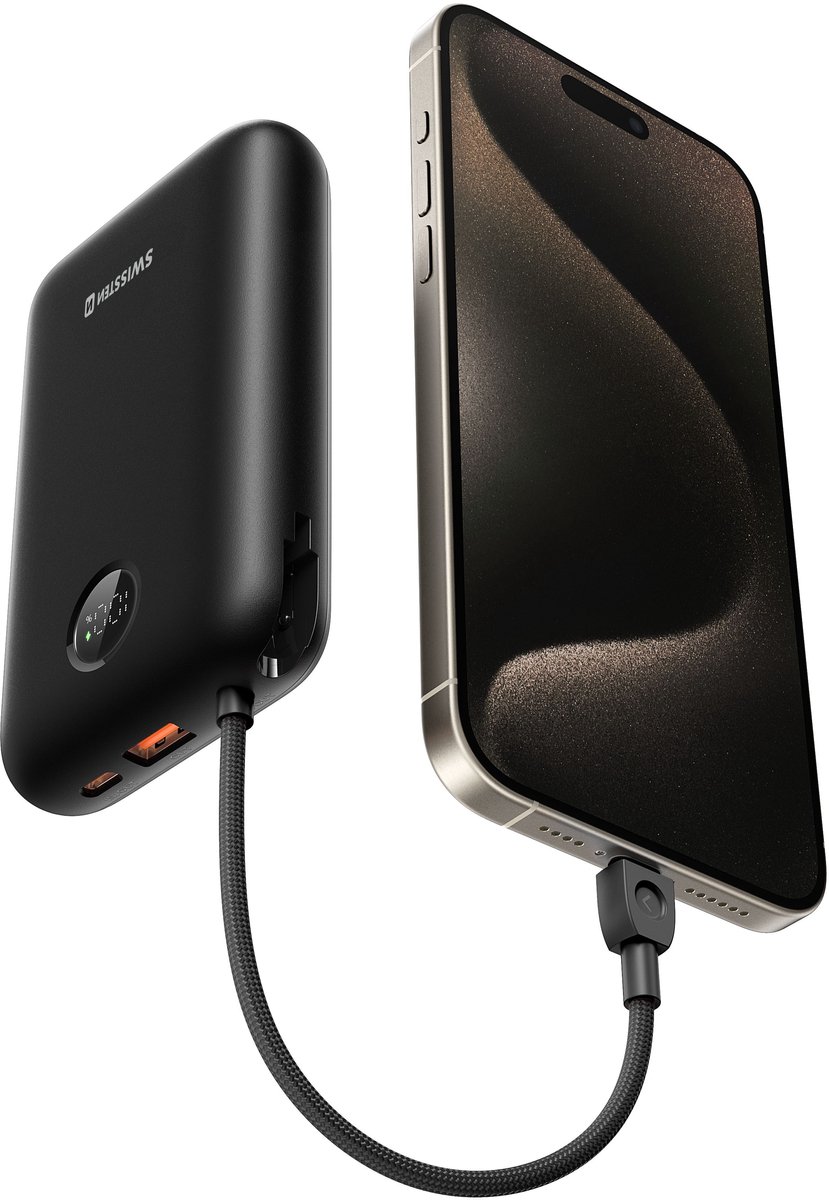 Swissten Voltbox Powerbank 30.000 mAh 35W Zwart - afbeelding 3