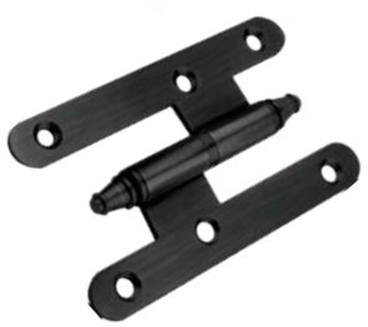 Zwart Franse Paumellescharnier rechts 100x57x2mm
