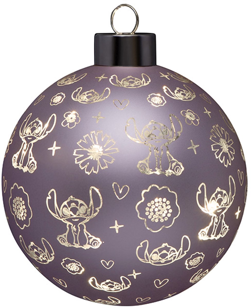Disney verlichte kerstbal Stitch - 10 cm