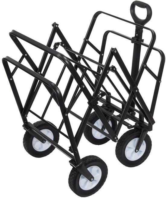 Aafinity Bolderkar - Opvouwbare handkar - Trolley - Handkar om te trekken - Strand - Belasting 80 kg - Lichtblauw en grijs van Aafinity — afbeelding 3