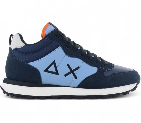 SUN68 Tom Solid suède sneakers blauw