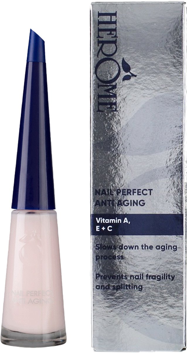 Herome Nagelversterker Nail Perfect Anti-Aging - Camoufleert Oneffenheden en Verkleuring - Beschermt tegen vroegtijdige Veroudering - 10ml.